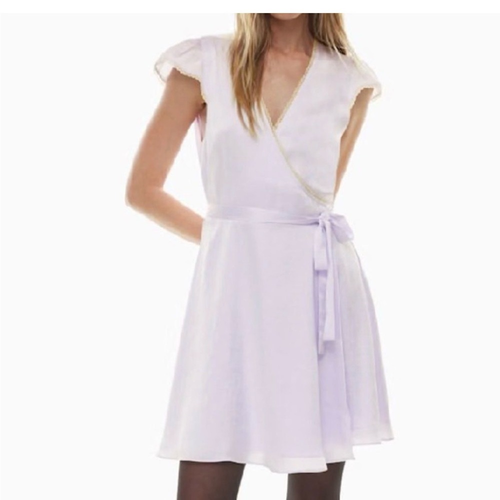 Aritzia Wilfred Lilac Wrap Dress